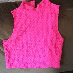 Pink crop halter